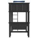 Brooklyn Charcoal Twin Storage Loft Bed with Ladder and Integrated Speaker Desk