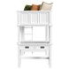 Brooklyn White Twin Storage Loft Bed with Ladder and Integrated Speaker Desk