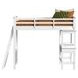 Brooklyn White Twin Storage Loft Bed with Ladder and Integrated Speaker Desk