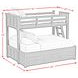 Brooklyn Charcoal Twin Over Full Bunk Bed with Ladder and Trundle