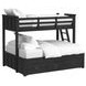 Brooklyn Charcoal Twin Over Full Bunk Bed with Ladder and Trundle