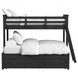 Brooklyn Charcoal Twin Over Full Bunk Bed with Ladder and Trundle