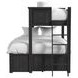 Brooklyn Charcoal Twin Over Full Bunk Bed with Ladder and Trundle