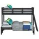 Brooklyn Charcoal Twin Over Full Bunk Bed with Ladder