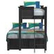 Brooklyn Charcoal Twin Over Full Bunk Bed with Ladder