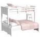 Brooklyn White Twin Over Full Bunk Bed with Ladder