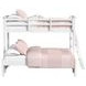 Brooklyn White Twin Over Full Bunk Bed with Ladder