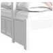 Brooklyn White Twin Over Full Bunk Bed with Ladder