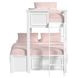 Brooklyn White Twin Over Full Bunk Bed with Ladder