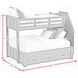 Brooklyn White Twin Over Full Storage Bunk Bed with Staircase and Trundle