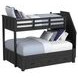 Brooklyn Charcoal Twin Over Full Storage Bunk Bed with Staircase and Trundle