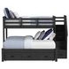 Brooklyn Charcoal Twin Over Full Storage Bunk Bed with Staircase and Trundle