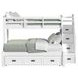 Brooklyn White Twin Over Full Storage Bunk Bed with Staircase and Trundle