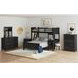 Brooklyn Charcoal Twin Over Full Storage Loft Bed with Ladder and Integrated Speaker Desk