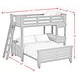 Brooklyn Charcoal Twin Over Full Storage Loft Bed with Ladder and Integrated Speaker Desk