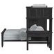 Brooklyn Charcoal Twin Over Full Storage Loft Bed with Staircase and Integrated Speaker Desk