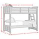 Brooklyn Charcoal Twin Over Twin Bunk Bed with Ladder
