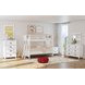 Brooklyn White Twin Over Twin Bunk Bed with Ladder
