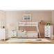 Brooklyn White Twin Over Twin Bunk Bed with Ladder and Trundle