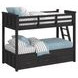 Brooklyn Charcoal Twin Over Twin Bunk Bed with Ladder and Trundle