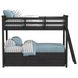 Brooklyn Charcoal Twin Over Twin Bunk Bed with Ladder and Trundle