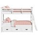 Brooklyn White Twin Over Twin Bunk Bed with Ladder and Trundle
