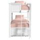 Brooklyn White Twin Over Twin Bunk Bed with Ladder and Trundle