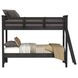 Brooklyn Charcoal Twin Over Twin Bunk Bed with Ladder