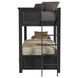 Brooklyn Charcoal Twin Over Twin Bunk Bed with Ladder