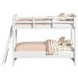 Brooklyn White Twin Over Twin Bunk Bed with Ladder