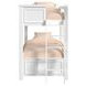 Brooklyn White Twin Over Twin Bunk Bed with Ladder