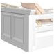 Brooklyn White Twin Over Twin Bunk Bed with Ladder