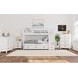 Brooklyn White Twin Over Twin Storage Bunk Bed with Staircase and Trundle