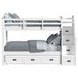 Brooklyn White Twin Over Twin Storage Bunk Bed with Staircase and Trundle