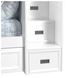 Brooklyn White Twin Over Twin Storage Bunk Bed with Staircase and Trundle