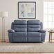 Hancock Blue Double Power Reclining Loveseat