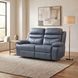 Hancock Blue Double Power Reclining Loveseat