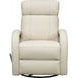 Harlee Troy Cream Leather Swivel Glider Recliner