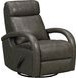 Harlee Ryegate Gray Leather Swivel Glider Recliner