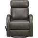 Harlee Ryegate Gray Leather Swivel Glider Recliner
