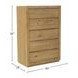 Harper Light Oak 5 Drawers Chest