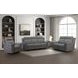 Harper Berlin Cement Leather 64" Power Reclining Loveseat with Power Lumbar and USB Charging