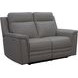 Harper Berlin Cement Leather 64" Power Reclining Loveseat with Power Lumbar and USB Charging