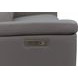 Harper Berlin Cement Leather 64" Power Reclining Loveseat with Power Lumbar and USB Charging
