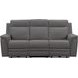 Harper Berlin Cement Leather Power Reclining Living Room Set with Power Lumbar and USB Charging