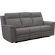 Harper Berlin Cement Leather Power Reclining Living Room Set with Power Lumbar and USB Charging