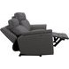 Harper Berlin Cement Leather Power Reclining Living Room Set with Power Lumbar and USB Charging