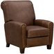 Harrington Clifton Chocolate Leather Push Thru The Arms Recliner