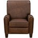 Harrington Clifton Chocolate Leather Push Thru The Arms Recliner