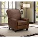 Harrington Clifton Chocolate Leather Push Thru The Arms Recliner
